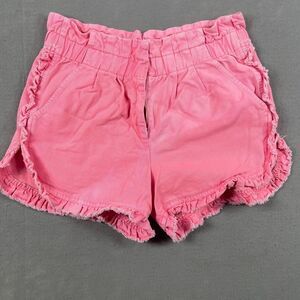Sea New York Shorts Women 4 Pink Ruffle Hem Denim Paperbag Waist Casual